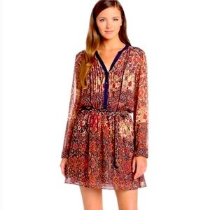 Anthropologie Sanctuary Fouillard Pleated Printed Tie Wrap Dress NWT- Size: S